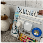 Дитячий дерев'яний бізіборд для хлопчика 30х40 см - image-1